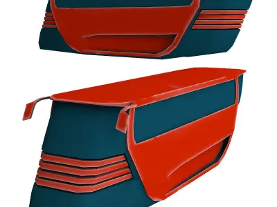 Sci Fi Bus 3d model Low-poly 3D model