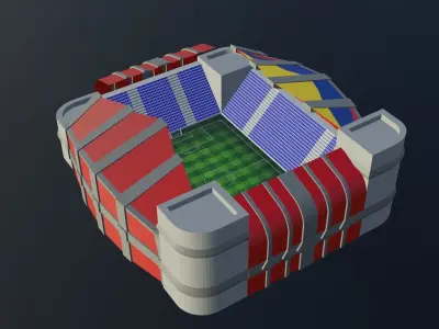 Football Stadium - Colombia Low-poly 3D model