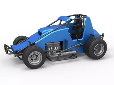 Sprint car Scale 1 to 25 3D print model