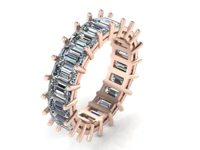 Eternity Band diamond rings 3D print model 3D print model
