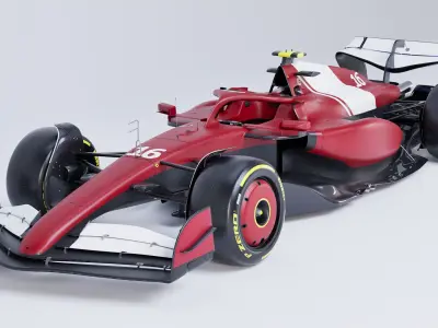 F1 2025 SF-25 Formula 1 Race Car Low-poly 3D model Low-poly 3D model