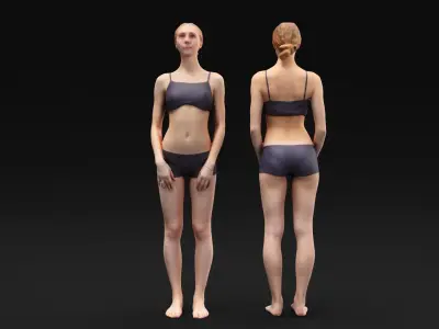 Female sport 08 Low-poly 3D model