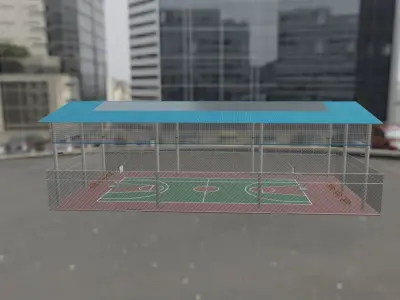 Basketball Court Low-poly 3D model Low-poly 3D model