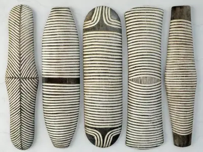 Zulu Elongated Shields 3 3D model