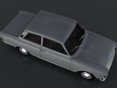 Lotus Cortina Low-poly 3D model