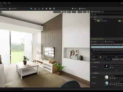 Apartment Archviz Interior Unreal Engine 5 and Blender 3D model