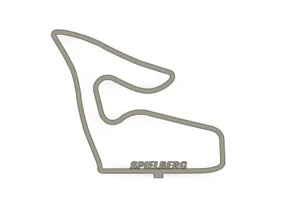 Spielberg F1 Racing Track 2025 3D print model