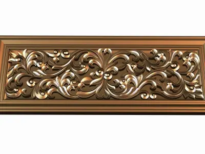 Carved decor model for cnc 14 3D model