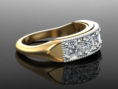 Band Ring 3D print model 115