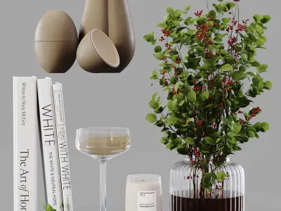 Decorative Set 228 Low-poly 3D model