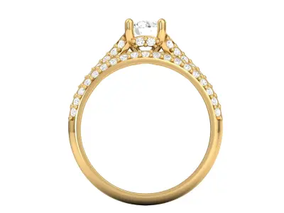 Elegant Constellation Moissanite Engagement Ring 3D print model