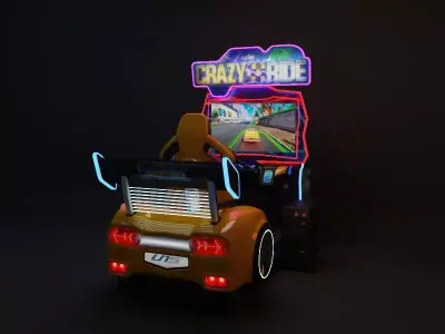CRAZY RIDE arcade machine 3D model