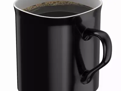 Coffee Mug Black With Coffee 3D model