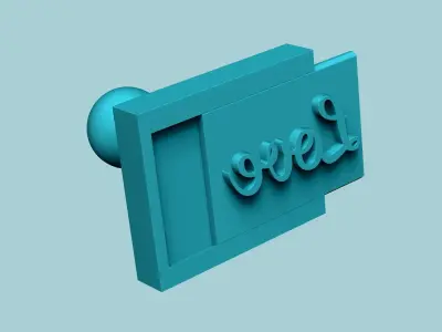 Stamp 55 - Word Love - Fondant Decoration Maker Toy 3D print model