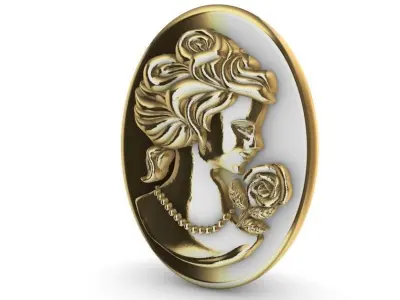 Cameo woman Camafeu  3D print model