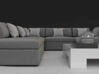 Living Room Furniture Set 2 3D model