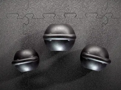 Kettlebell three kettlebells 3D model