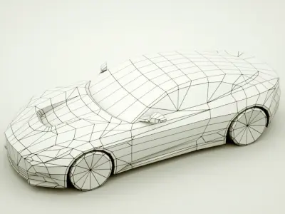 Generic Supercar v15 Low-poly 3D model