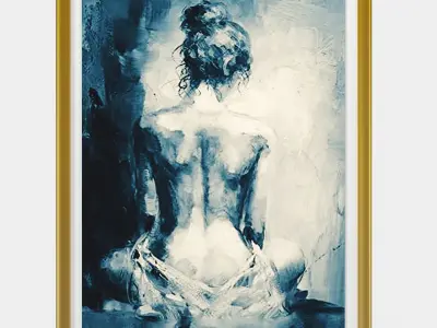 Art Frams 15- abstract naked woman Love art 3D model