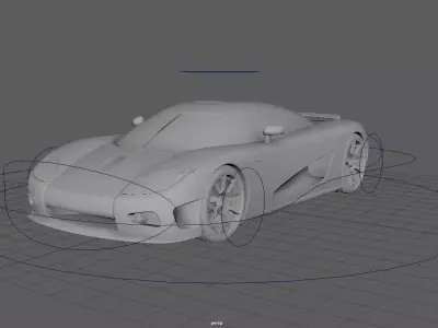 Koenigsegg CCX Low-Poly and Rigged Low-poly 3D model