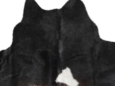 Black and White Cowhide Rug 3D model