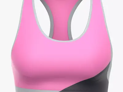 Sport Bra 01 Low-poly 3D model