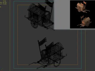 Game War - carriage 2701 3D model