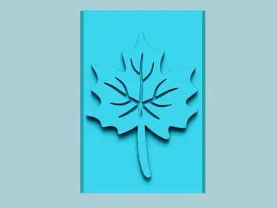 Stamp 67 - Autumn Leaf - Fondant Decoration Maker Toy 3D print model