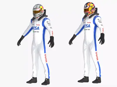 F1 Racing Bulls Suit 2024 3D model