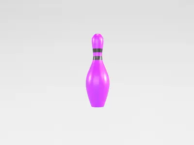 Bowling Pin v1 007 Low-poly 3D model