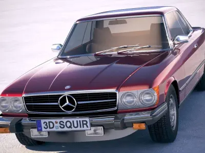 Mercedes-Benz SL USA c107 1981 3D model