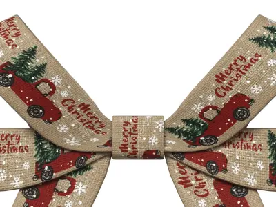 Christmas Bow Ribbon 50 Low-poly 3D model
