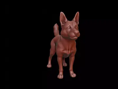 Dog Animal Sculpture 3D print model