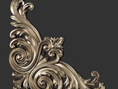 8 corner ornament 3D model