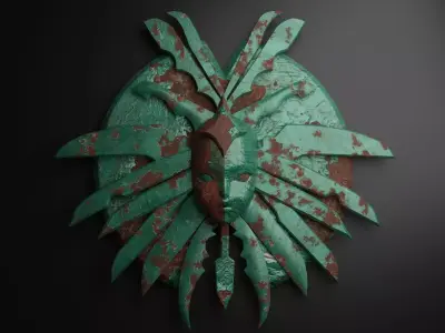 Ancient emblem Low-poly 3D model