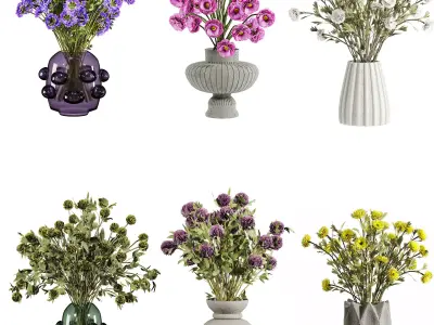 bouquet set 3D model 5