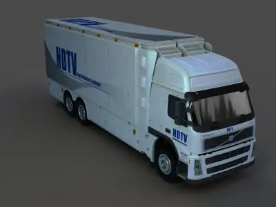 Out side Broadcasting Van 3D model
