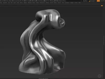 Modern Abstract Decorative sculpture 3d print model 37 3D print model