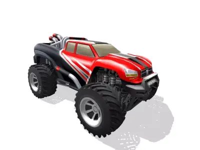 Low Poly Monster Truck New Low-poly 3D model