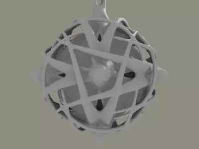 globe for Christmas tree Low-poly 3D model