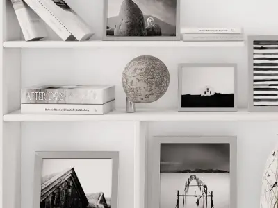 decoration set 8 shelf 3D model