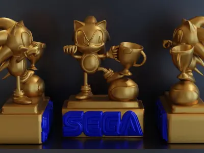 F1 Sonic Trophy - Sega Sponsor 3D model