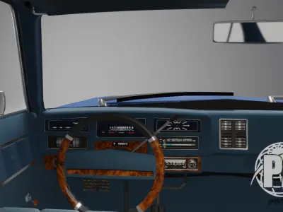 1975 Chevy Malibu Classic 4 door Low-poly 3D model