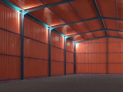 Industrial Shed 3D model