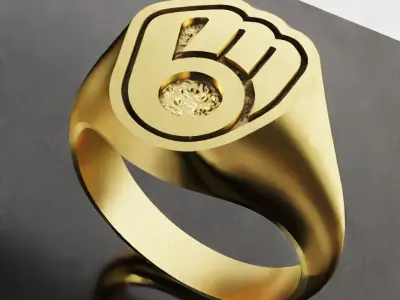 Milwaukee Brewers Baseball Fans Rings 3D Print Models 3D print model