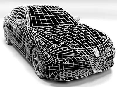 ALFA ROMEO GIULIA Low-poly 3D model