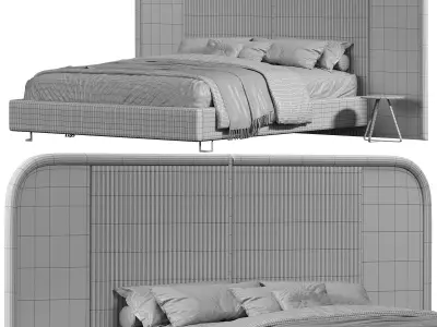Olivya Luks Bed by Evgor luxury 3D model