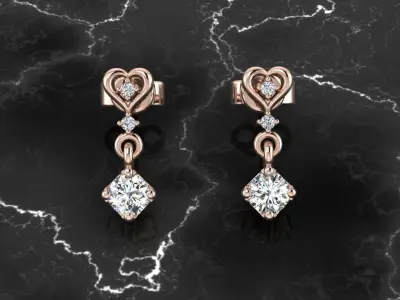 Jewelry Earring 3D print model 6