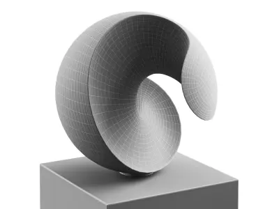 Abstract sculpture by Vlastimil Beranek 3D model