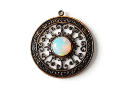 Elegant Opal Pendant model pack Texture